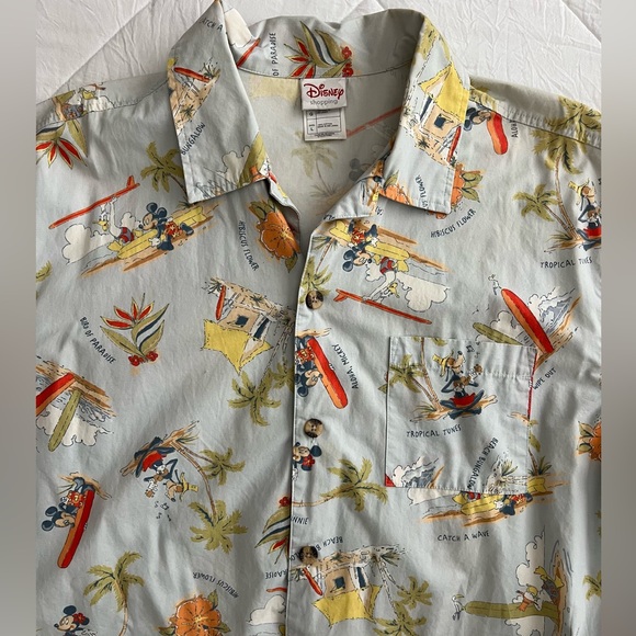 Disney vintage Mens aloha Hawaiian shirt size Large - Picture 1 of 5